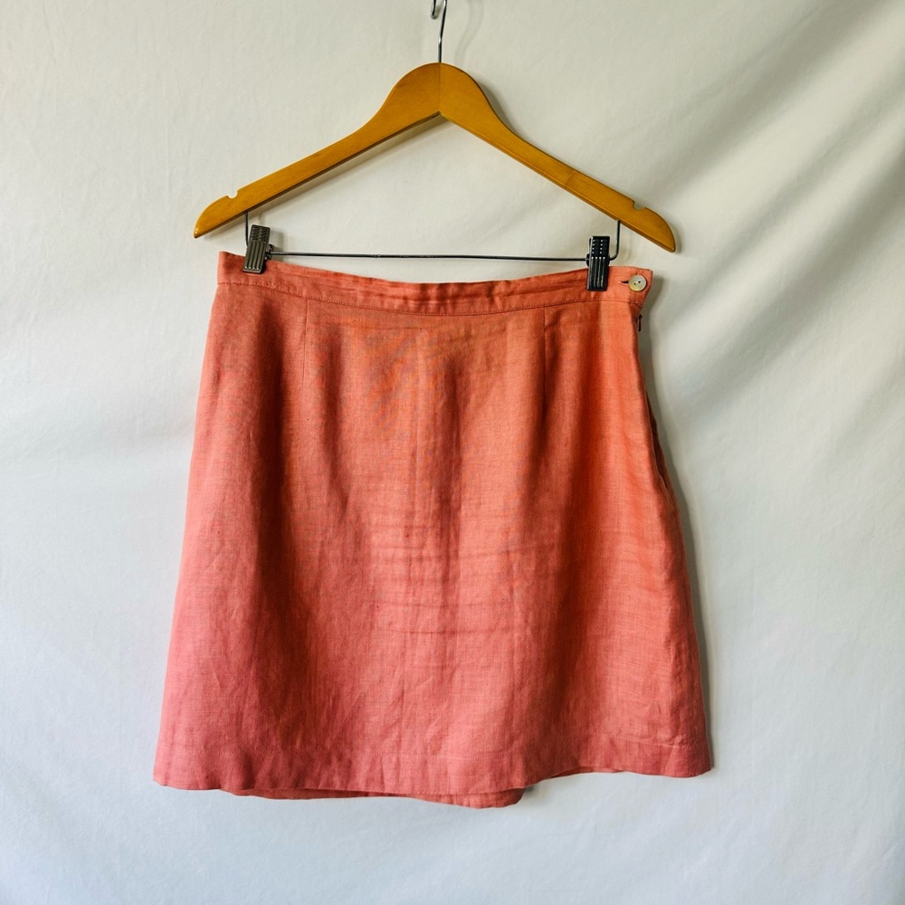 2/$20 Vintage Y2K Gap 100% Linen Pink Mini Skirt